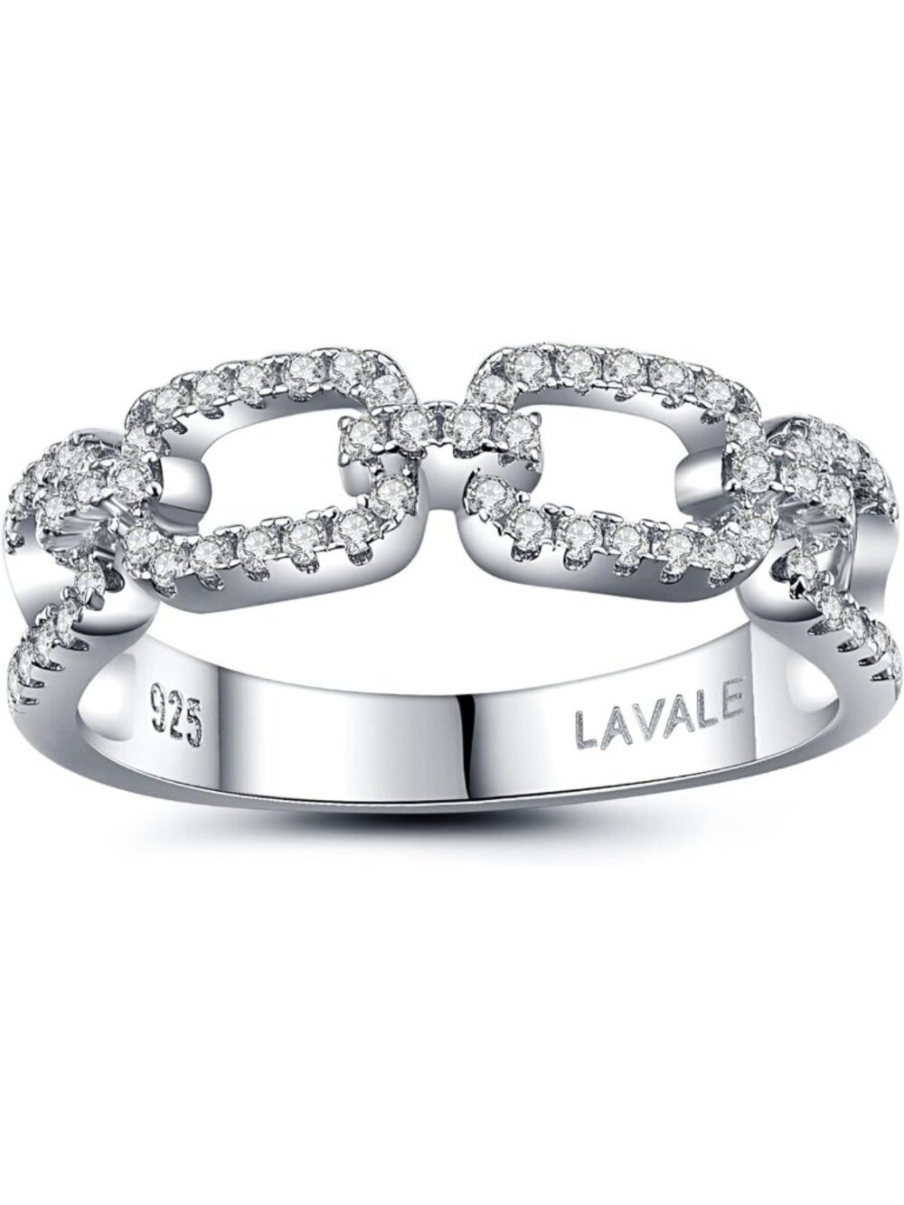 Stunning Moissanite Wedding Band for Women, Twist Link Half Eternity Ring, S925